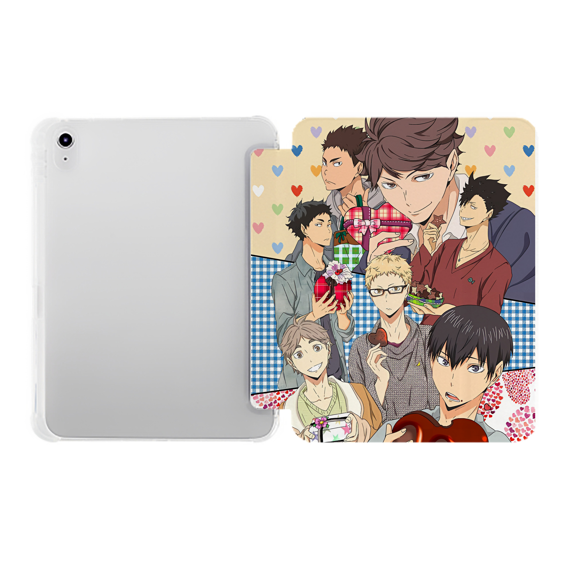 （画像用） ハイキュー!! Haikyu!! IPad ケース ペン収納付き 三つ折りスタンド PUレザー×シリコン 対応機種9.5/10.5/10.9インチ